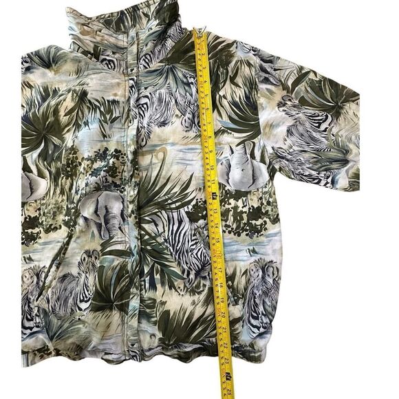 VTG EVR 90s Y2K Satin Jungle Safari Lightweight Windbreaker Jacket Women Size PS - Picture 13 of 16